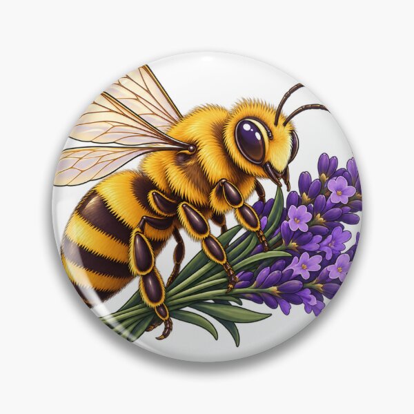 Item preview, Garden Bee with a Lavender Sprig designed and sold by Juan Acevedo Acosta.