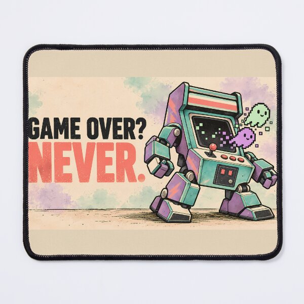 Item preview, Arcade mecha haunted by pixelated ghosts designed and sold by Apocalyptic Art Studio.