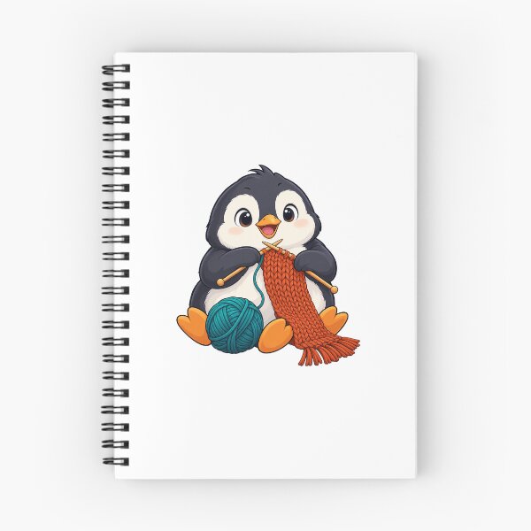 Item preview, Knitting Penguin with a Cozy Scarf designed and sold by Juan Acevedo Acosta.