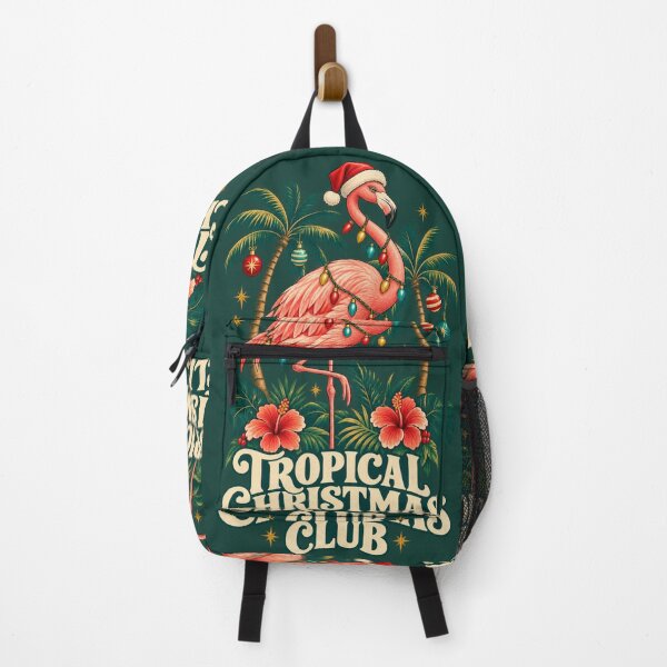 Item preview, Tropical Christmas Club – Retro Flamingo & Palm Trees designed and sold by piketo.