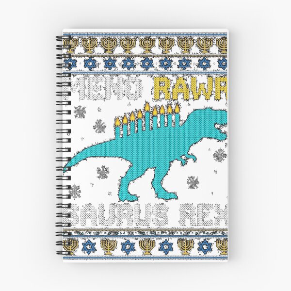 Item preview, Ugly Hanukkah Sweater, Menorasaurus, Jewish Dinosaur Xmas Essential T-Shirt designed and sold by gidget-gadget.