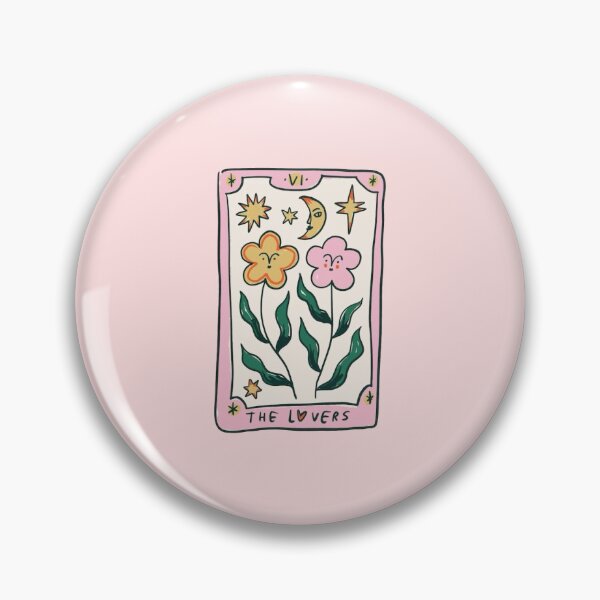 Item preview, Vintage pink tarot cards the lovers flower designed and sold by ellmoswrld.