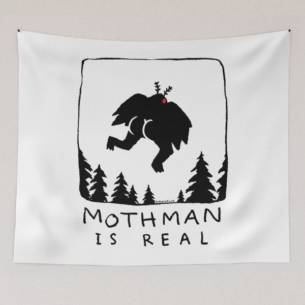 Item preview, Mothman is real designed and sold by PopcornpunkART.
