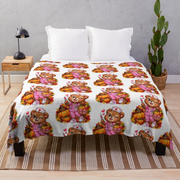 Item preview, Cute Autumn Bear nurse Funny Nurse Life designed and sold by QuiteOrbit.