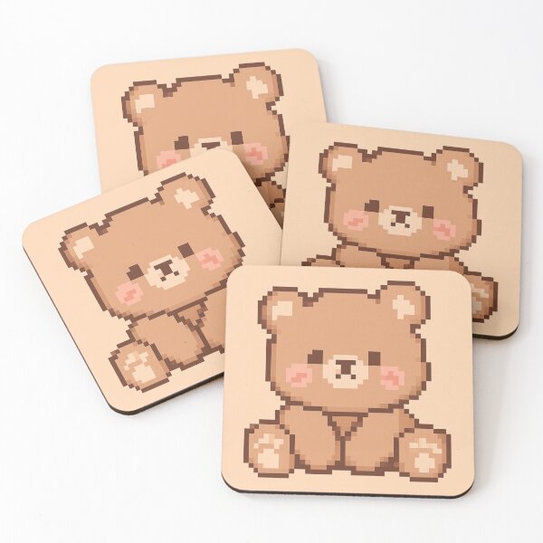 Item preview, Pixel Art Cute Kawaii Teddy Bear designed and sold by Hollie Black.