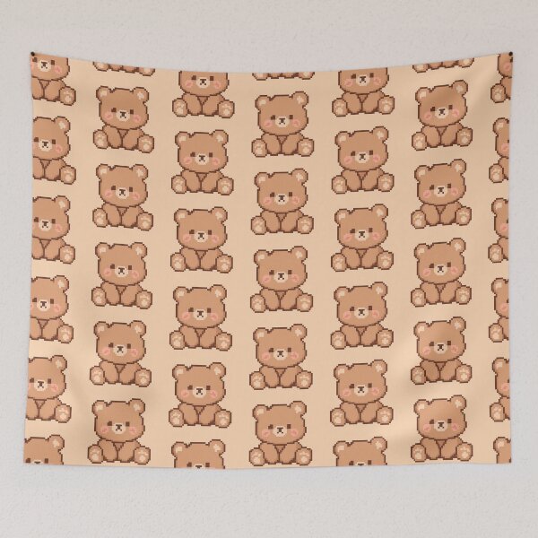 Item preview, Pixel Art Cute Kawaii Teddy Bear designed and sold by Hollie Black.