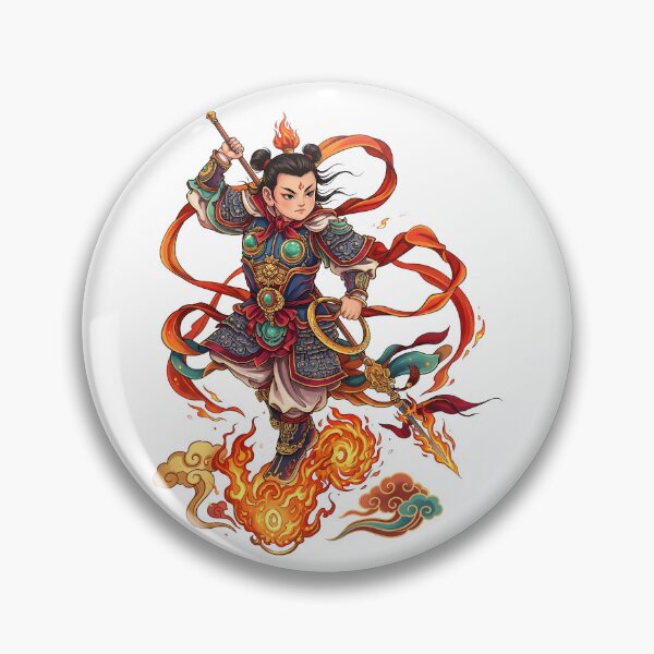 Item preview, Mythic Nezha: Oriental Warrior & Fire Wheels Chinese Mythology Graphic designed and sold by HexOne.