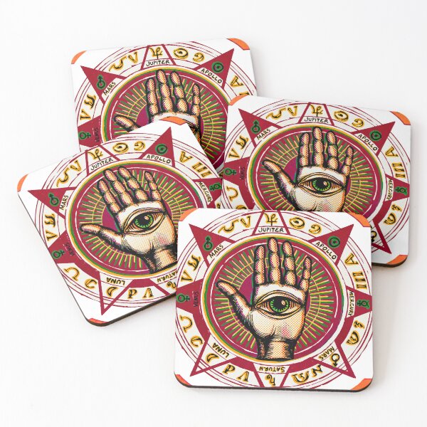 Item preview, Vintage Palmistry Fortune Telling Hand in Red designed and sold by Fani*.