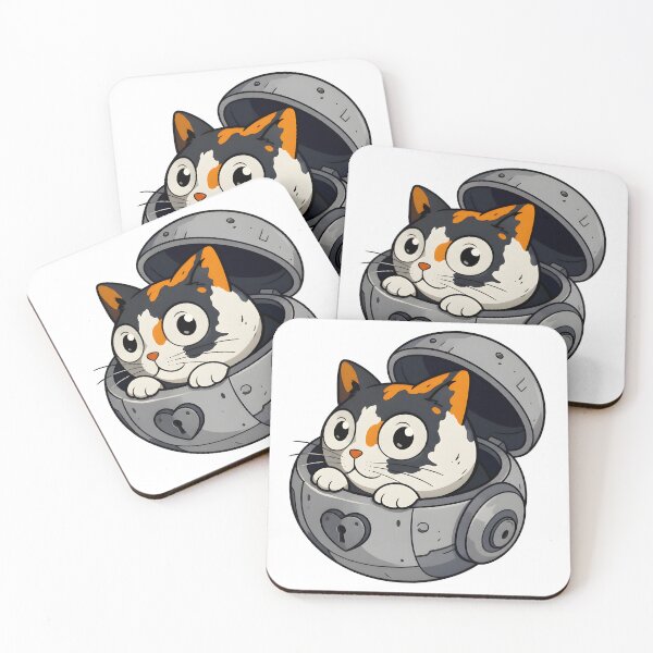Item preview, Cute Cat in Futuristic Pod designed and sold by vilhomakinen12.