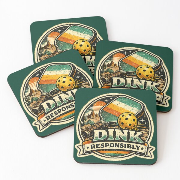 Item preview, Dink Responsibly Funny Pickleball Player Retro Badge designed and sold by wanado.