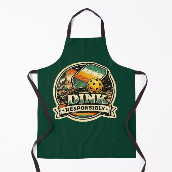 Item preview, Dink Responsibly Funny Pickleball Player Retro Badge designed and sold by wanado.