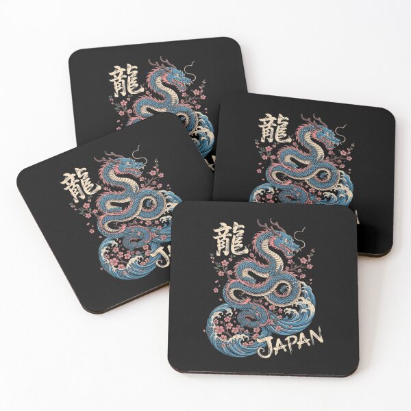 Item preview, Japanese Asian Dragon With Cherry Blossoms And Waves Japan Design designed and sold by Ostericaimusa.