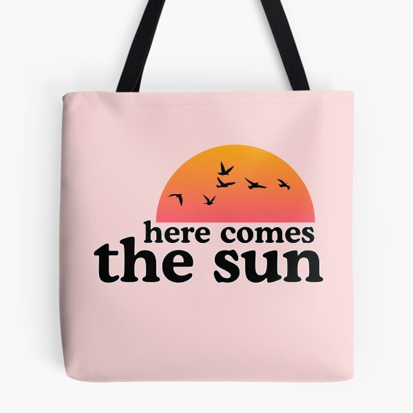 Item preview, Here Comes The Sun Retro Sunset Birds Vintage Music Quote Graphic designed and sold by RahniNM.
