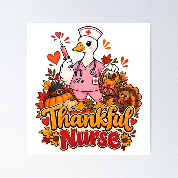 Item preview, Cute Autumn Goose nurse Funny Nurse Life designed and sold by QuiteOrbit.