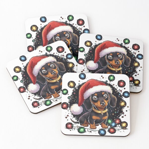 Artikelvorschau, Merry Christmas Lights Xmas Dachshund Santa Dog Lover Essential T-Shirt entworfen und verkauft von hapitoss.
