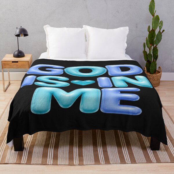 Item preview, God Is in Me – Glossy Blue & Aqua 3D Christian Faith Design designed and sold by SuperChristTees.