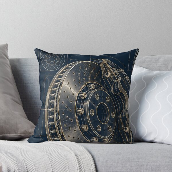 Item preview, Brake Disc Blueprint Wall Art, Navy and Gold Automotive Print, Friction Is Control, Digital Download designed and sold by shopcanva.