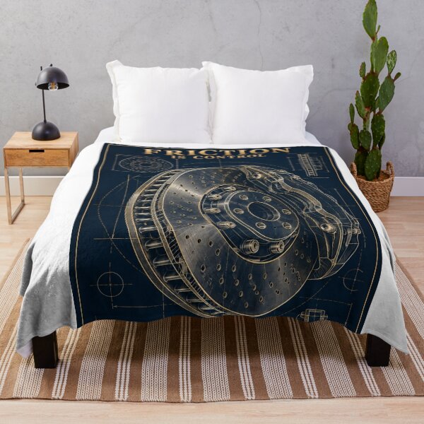 Item preview, Brake Disc Blueprint Wall Art, Navy and Gold Automotive Print, Friction Is Control, Digital Download designed and sold by shopcanva.