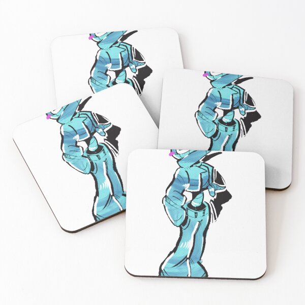 Item preview, Retro Futuristic Blue Cybernetic Robot Fashion designed and sold by Wired-Art.