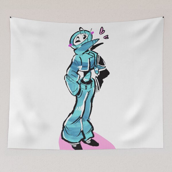 Item preview, Retro Futuristic Blue Cybernetic Robot Fashion designed and sold by Wired-Art.