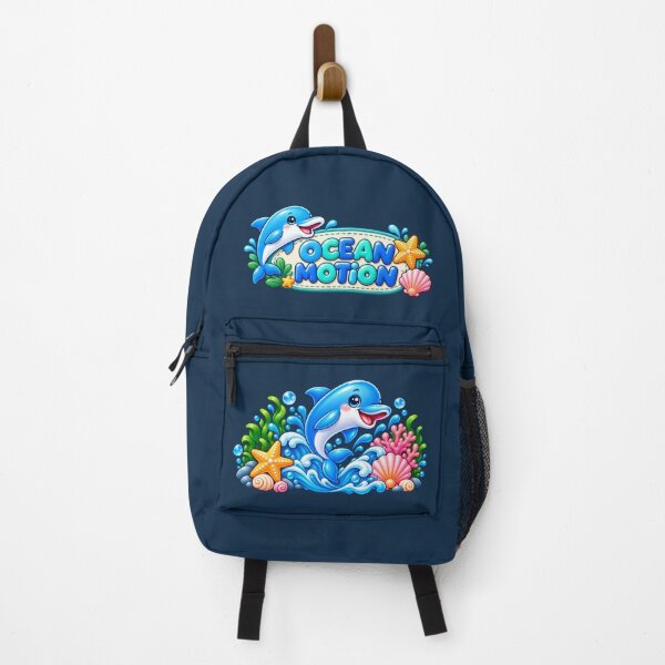 Item preview, Cute Blue Dolphin Ocean Waves Kawaii Underwater Adventure designed and sold by HO•Designs.