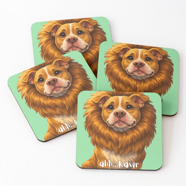 Item preview, Funny Cute Pitbull Dog Lion Rawr designed and sold by MMajirsky1.