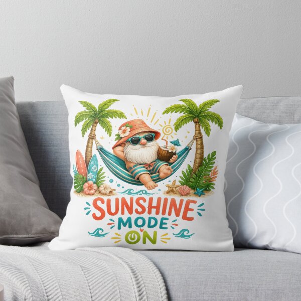 Item preview, Funny Beach Gnome Tropical Summer Vacation Art Sunshine Mode On Quote designed and sold by inkoutninja.