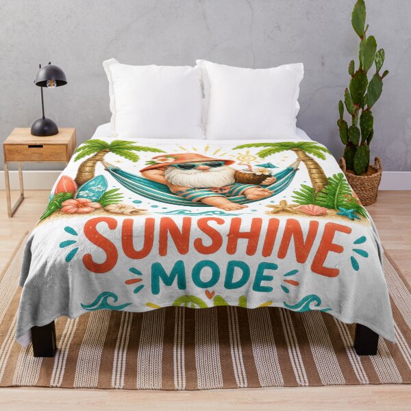 Item preview, Funny Beach Gnome Tropical Summer Vacation Art Sunshine Mode On Quote designed and sold by inkoutninja.