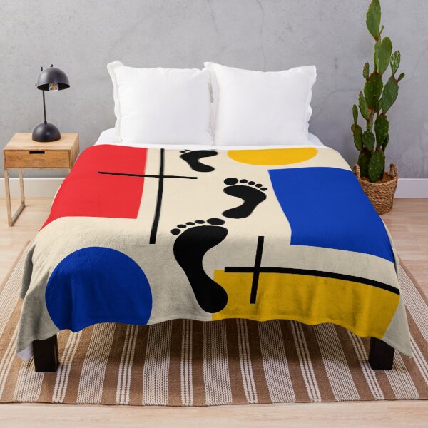 Item preview, Footprints Geometric Abstract Art, Bauhaus Style designed and sold by RamyGallery.