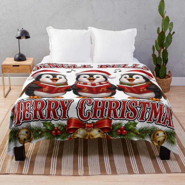 Item preview, Jingle Bells Singing Penguins – Merry Christmas Holiday Design designed and sold by LnsCreations.