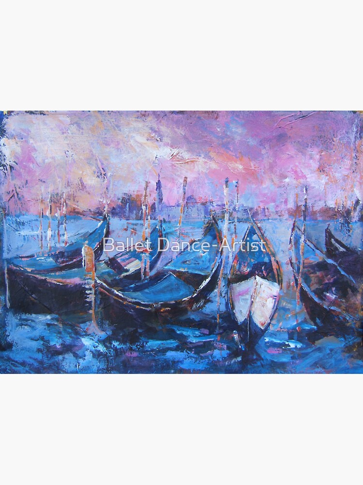 Thumbnail 3 of 3, Sticker, Gondolas Venice Italy designed and sold by ballet-dance.