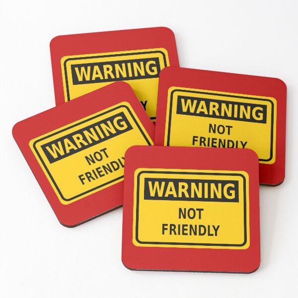 Item preview, Warning – Not Friendly designed and sold by Karate Octopus.