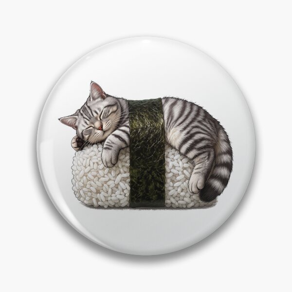 Item preview, Sleeping Tabby Sushi Nigiri: Japanese Neko & Rice Roll Graphic designed and sold by HexOne.
