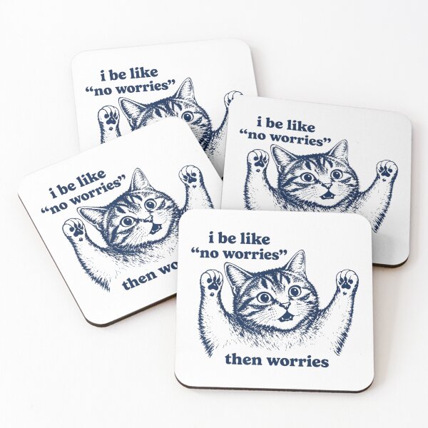 Item preview, Worried Cat With Raised Paws and Quote designed and sold by DorikoKazan.