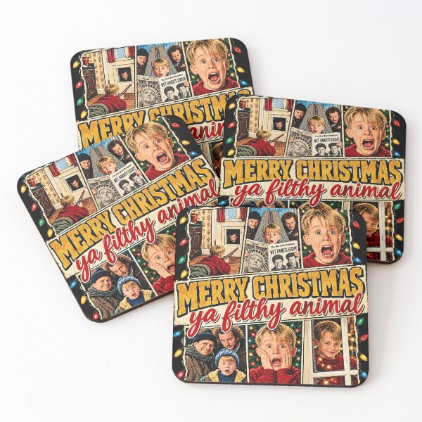 Item preview, Home Alone Christmas, Merry Christmas Ya Filthy Animal, Kevin and Wet Bandits Holiday designed and sold by MelisandeHare.