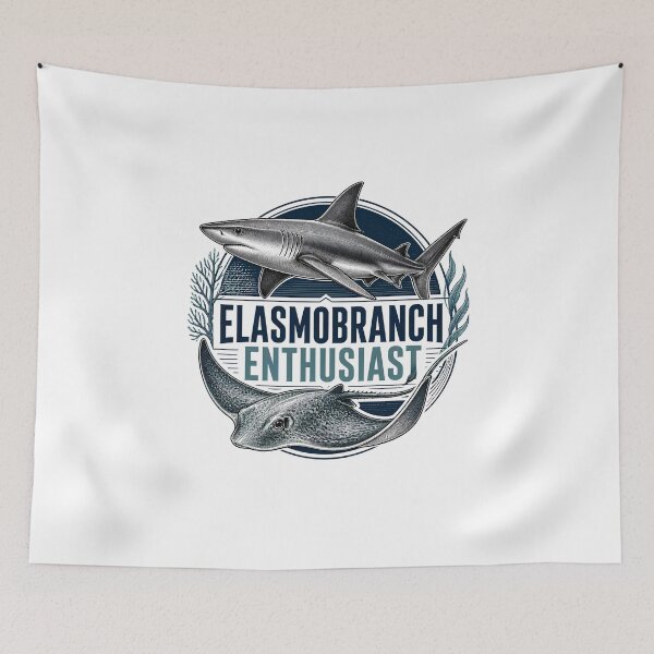 Item preview, Elasmobranch Enthusiast – Funny Ichthyologist and Shark Lover Gift designed and sold by CuteDesignables.