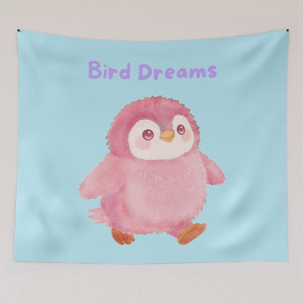 Item preview, Bird Dream - Kawaii Bird Watercolor Doodle designed and sold by ZenReiArt.