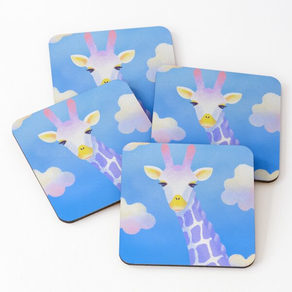 Item preview, Dreamy Pastel Giraffe Among Fluffy Clouds designed and sold by tammist.
