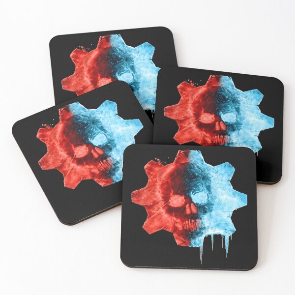 Item preview, Gears of Wars Skull Fire Ice Emblem designed and sold by Lucinda--Power.