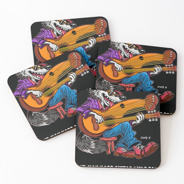 Item preview, One-Man Harp Guitar Wolf Pack  designed and sold by Top Dog Tees.