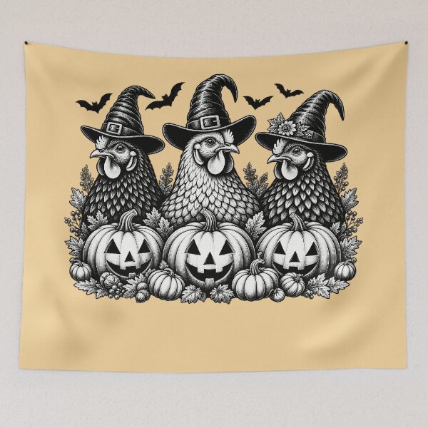 Item preview, Halloween Chicken Witches designed and sold by lcnsdjstrtry.