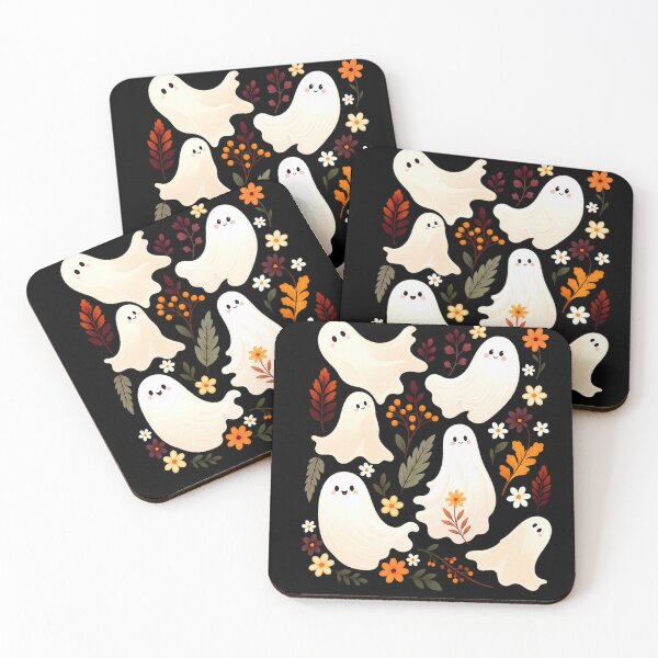 Item preview, Halloween Ghost Floral Fall Leaves designed and sold by lcnsdjstrtry.