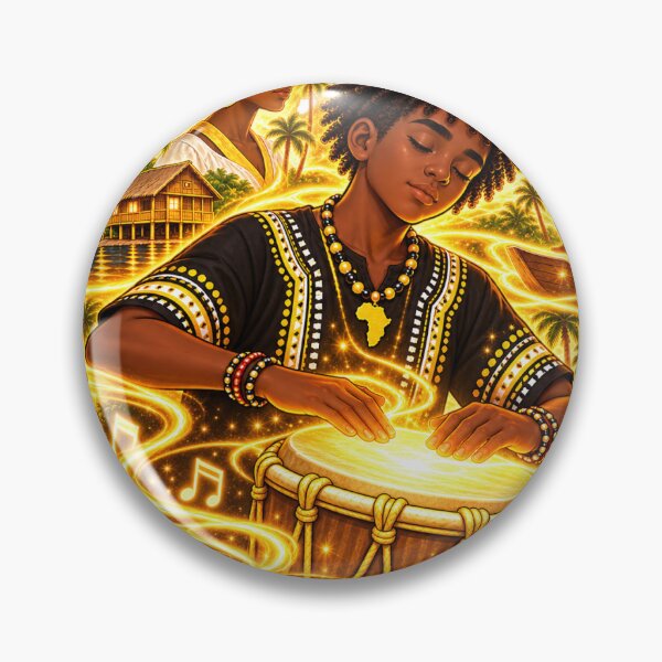 Item preview, The Golden Drum: The First Beat – Garifuna Heritage Art designed and sold by ezsketch25.