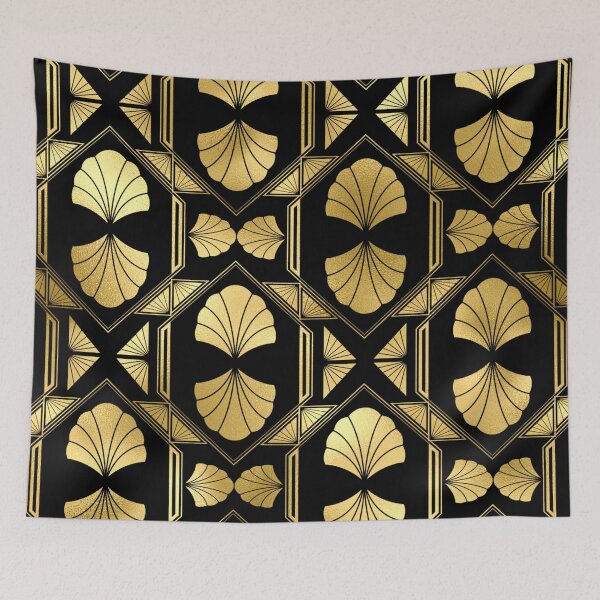Item preview, Regal Majestic Art Deco Gold-Colors And Black Pattern designed and sold by DEC02.