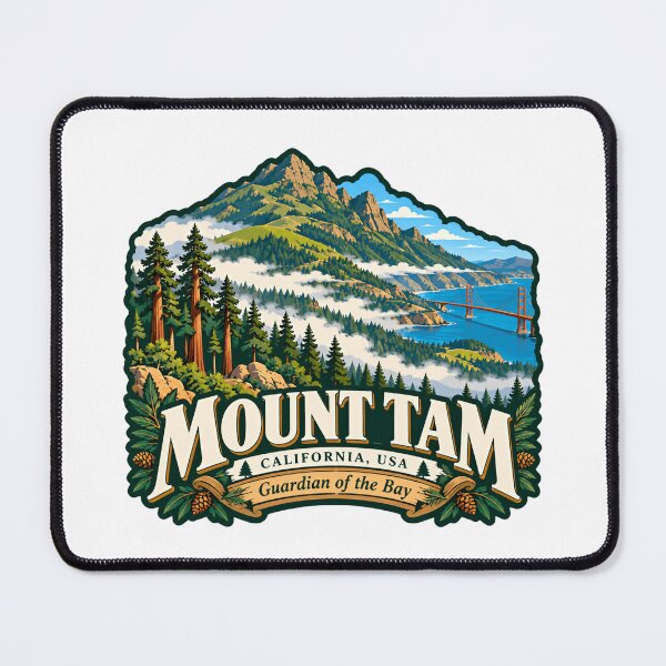 Item preview, Mount Tam California USA Guardian Of The Bay Mountain Hiking Souvenir designed and sold by ManilStuck237.