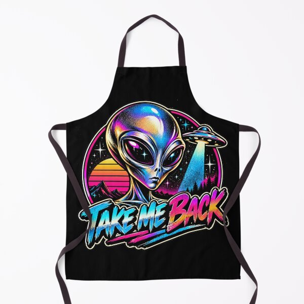 Item preview, Take Me Back Retro Alien Synthwave Sunset UFO designed and sold by wanado.