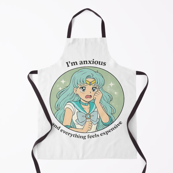 Item preview, Im Anxious And Everything Feels Expensive  Retro Anime Pastel Mental Health Meme Sailor Moon designed and sold by SkyeWater.