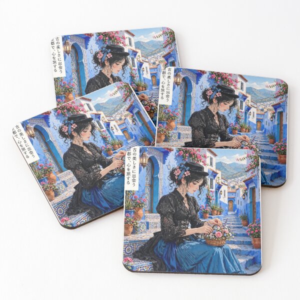 Item preview, Morocco — Chefchaouen — Gothic Whispers in the Blue City designed and sold by DibujandoPorfa.