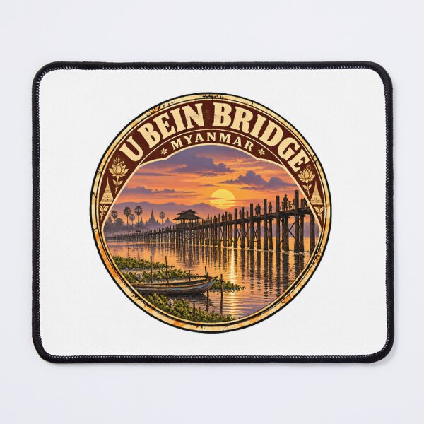 Item preview, U Bein Bridge Myanmar Travel Destination Landmark designed and sold by kristyparkStar3.