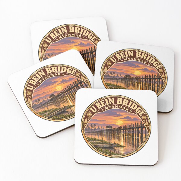 Item preview, U Bein Bridge Myanmar Travel Destination Landmark designed and sold by kristyparkStar3.